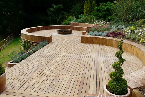 Curved Timber Decking