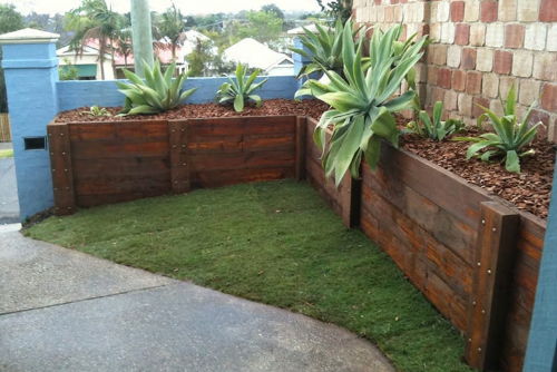 Timber Stacked Sleeper Landscape